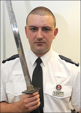 Policeman with the penknife
